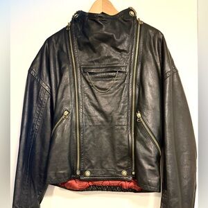 Black Leather Jacket size 48